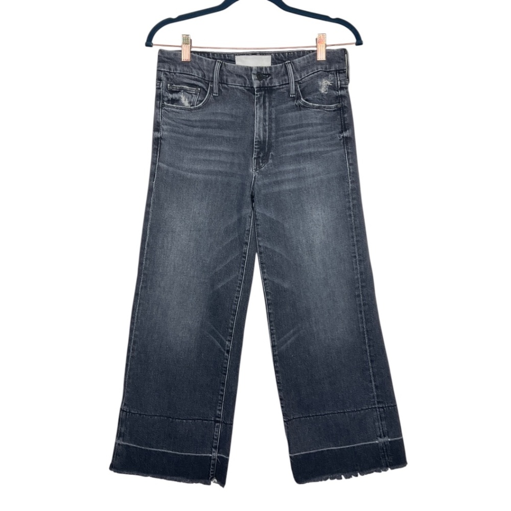 Mother Superior Roller Crop Wide Leg Jeans